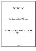 &lpar;Keiser&rpar; NUR1022C Fundamentals of Nursing - Final Exam Readiness Guide 2024