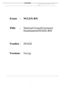 Title	:	National Council Licensure Examination(NCLEX-RN)