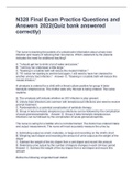N328 Final Exam Practice Questions and Answers 2022&lpar;Quiz bank answered correctly&rpar;