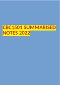 CBC1501 SUMMARISED NOTES 2022