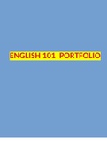 ENGLISH 101 PORTFOLIO