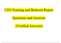 Citi training and belmont report questions and answers Latest 20232024 (verified answers)