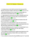 FNAN 522 Module 2 Homework&period;docx questions with correct answers 100&percnt; verified