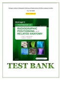 Test Bank For Bontrager's Textbook of Radiographic Positioning and Related Anatomy 9th Edition Lampignano/A+ guide 