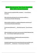 MSSC Maintenance Test Exam Questions With 100&percnt; Correct Answers
