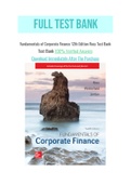 Fundamentals of Corporate Finance 12th Edition Ross Test Bank
