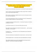 Washington Laws and Rules Pertinent to Insurance Exam Questions with 100&percnt; Verified Correct Answers 2024&sol;2025