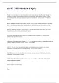 AVSC 3300 Module 8 Quiz well answered graded A&plus;