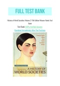 History of World Societies Volume 2 11th Edition Wiesner Hanks Test Bank