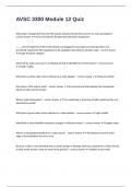 AVSC 3300 Module 12 Quiz with 100&percnt; correct answers 2024-2025