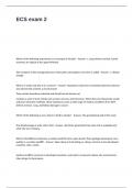 ECS Exam 2 Questions and Correct Answers