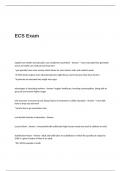 ECS Exam Questions and Correct Answers