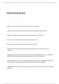 ECS Final Exam Questions and Answers