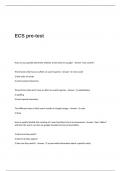 ECS pre-Test Questions and Answers