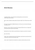 ECS  Exam Review Questions and Correct Answers