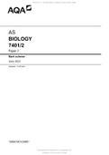 AQA AS BIOLOGY 7401/2 Paper 2 MS June 2022 .