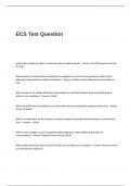 ECS Test Question and Correct Answers