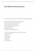 ECS Written Exam Questions and Answers