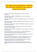 TEST BANK FOR PROFESSIONAL NURSING 10TH EDITION 2024&sol;2025 with questions and accurate answers
