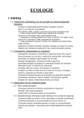 Samenvatting  Ecologie &lpar;I002427&rpar;