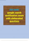 TEST BANK&ast; google search certification exam with elaborated questions