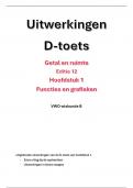 Uitwerkingen D-toets H1 Getal en Ruimte vwo wis B