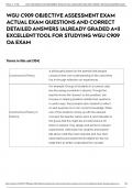 WGU C909 OBJECTIVE ASSESSMENT EXAM ACTUAL EXAM 300 QUESTIONS AND CORRECT DETAILED ANSWERS &vert;ALREADY GRADED A&plus;&vert;&vert; EXCELLENT TOOL FOR STUDYING WGU C909 OA EXAM