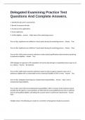 Delegated Examining Practice Test Questions And Complete Answers&period;