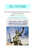 Forensic and Legal Psychology Psychological Science Applied to Law 3rd Edition Costanzo Test Bank