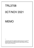 TRL3708 OCT/NOV MEMO   FOR 2021