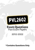 PVL2602 - Exam Questions PACK (2013-2022)