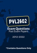 PVL2602 - Exam Questions PACK (2013-2022) 