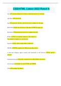 CSS&sol;HTML Latest 2022 Rated A