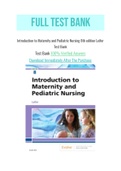 Introduction to Maternity and Pediatric Nursing 8th edition Leifer Test Bank
