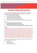  NURS 618 saunders MedSurg Respiratory revised  2019 Questions and correct answers graded A&plus;
