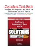 Analysis of Categorical Data with R 1st Edition Bilder Solutions Manual