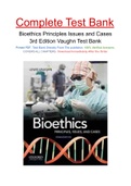 Bioethics Principles Issues and Cases 3rd Edition Vaughn Test Bank