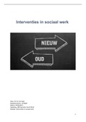 Interventies Sociaal Werk, Module opdracht, ook bekend als Sociale Methodieken.
