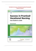 Test Bank For Success in Practical/Vocational Nursing, 9th Edition by Knecht