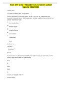 Nurs 211 Quiz 7 Questions & Answers Latest Update 2022&sol;2023