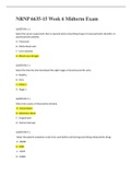 NRNP 6635-15 Week 6 Midterm Exam&sol; NRNP 6635 Psychopathology And Diagnostic Reasoning All questions correctly answered &lpar;Walden University&rpar;