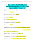 ServiceNow Certified System Administrator Practice Exam Latest Updated 2022 Graded A&plus;