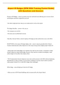 Airport ID Badges &lbrack;DFW SIDA Training Pocket Guide&rsqb; with Questions and Answers