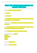WGU C100 - Study Guide questions and answers 100&percnt; pass