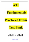 ATI Fundamentals Proctored Exam Test Bank 2020/2021