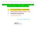 NURS 6660N FINAL EXAM 1 TO 5– QUESTION AND ANSWERS (COMBINED PACKAGE