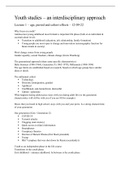 Lecture notes for the first exam of Youth Studies&colon; an interdiscplinary approach