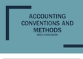 HSM-340 Week 2 Discussion Question 1 – Accounting Conventions and Methods (graded A)