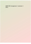 QMI1500 Assignment 1 semester 2 2022 &period;