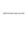 HSM 543 Health Services Finance Week 3 Quiz July 2022.